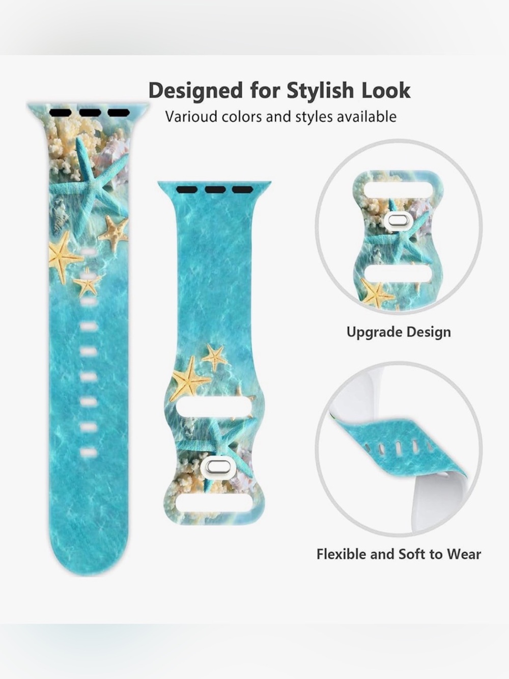 Watch Bands Compatible Watch 38mm 40mm 41mm 42mm for Women Men, Adjustable Soft.